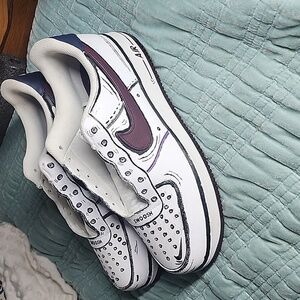 Nike Air Force 1 Cartoon purple swoosh Custom Shoes size 12 new no box